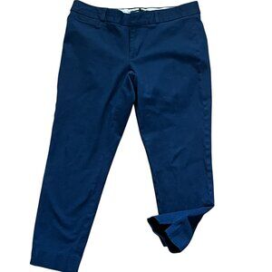 Banana Republic SLOAN cut Navy Twill Blue Ankle Slack EUC